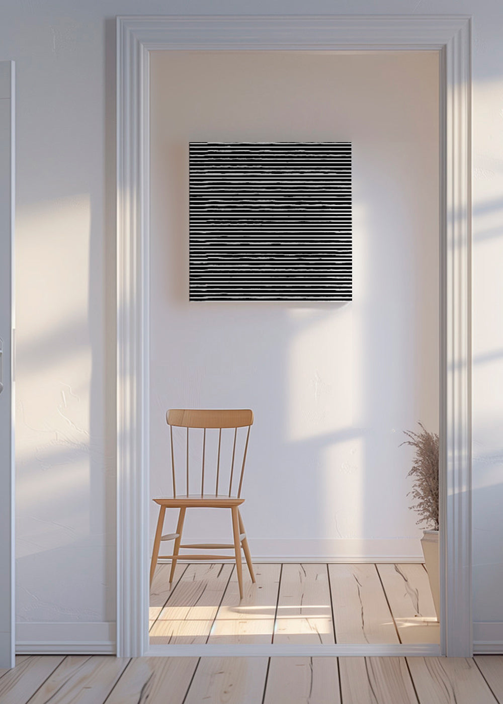 Marker Stripes Black Square