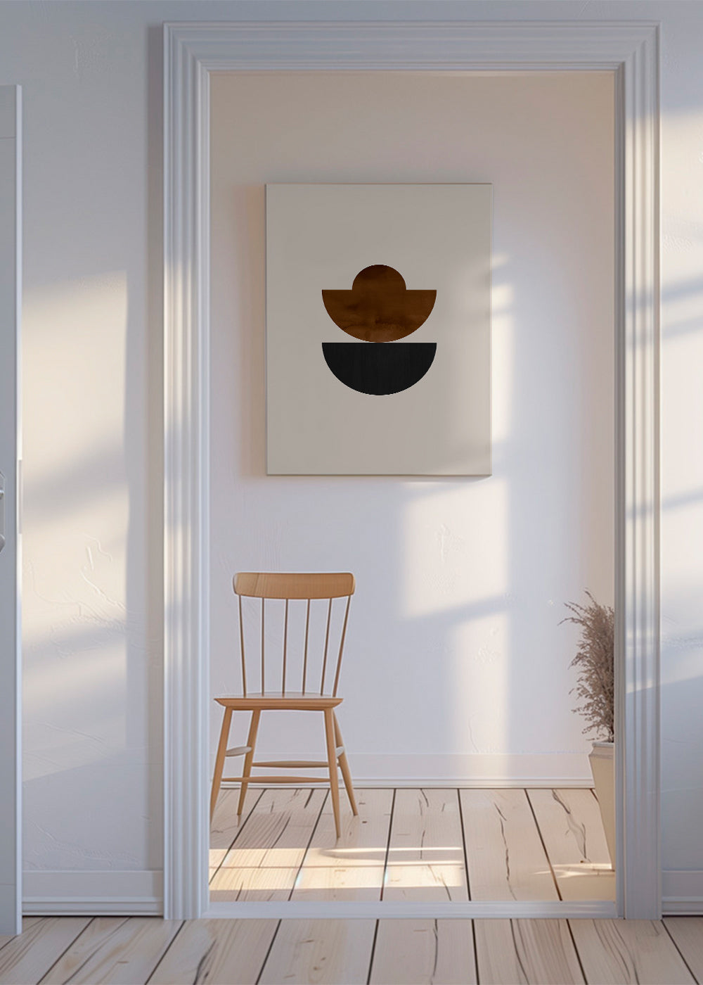 Geometric shapes Nº3 - rust & black