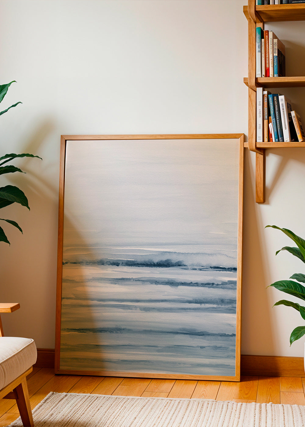 Watercolor landscape N 45 Indigo Blue