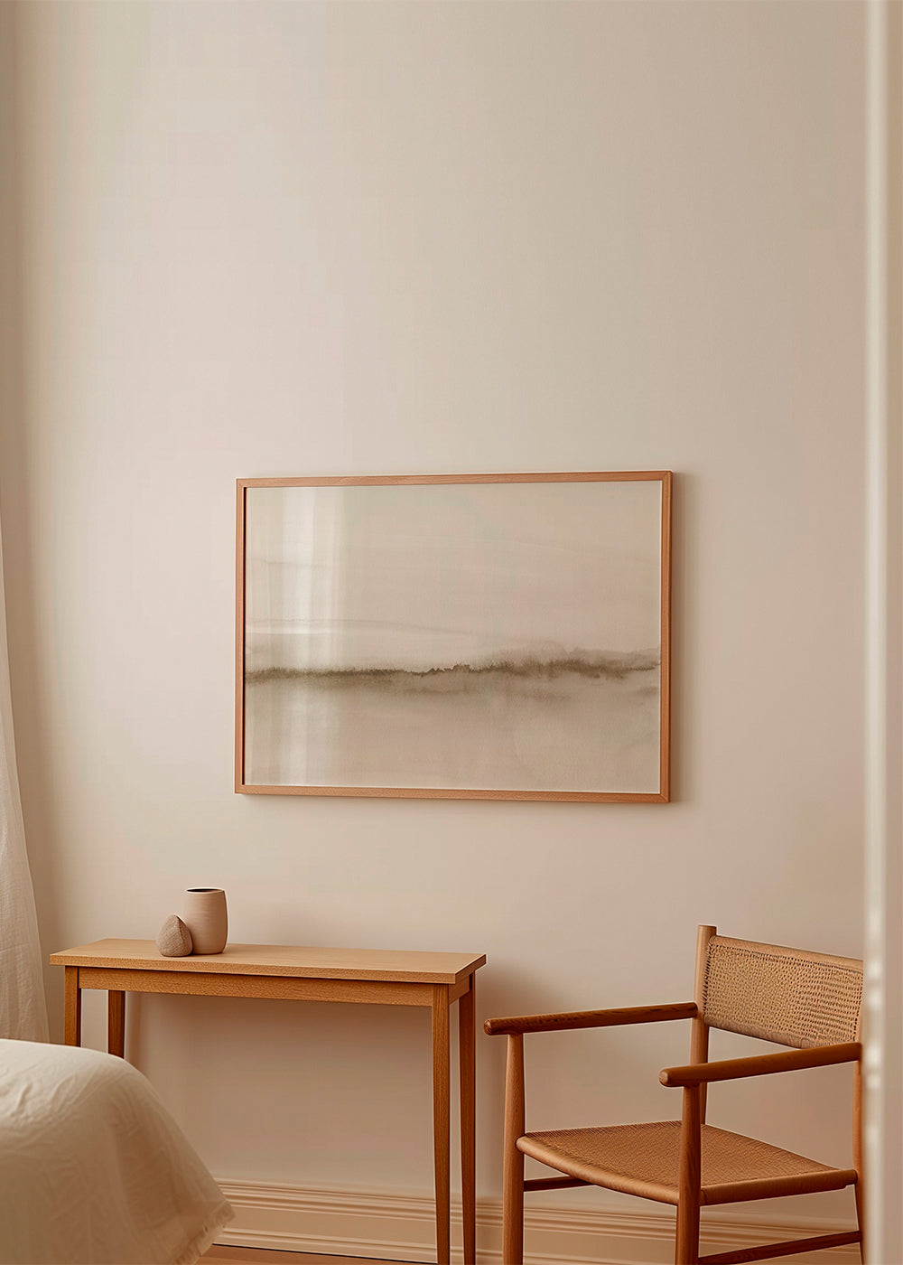 Watercolor landscape N 47 Beige tones