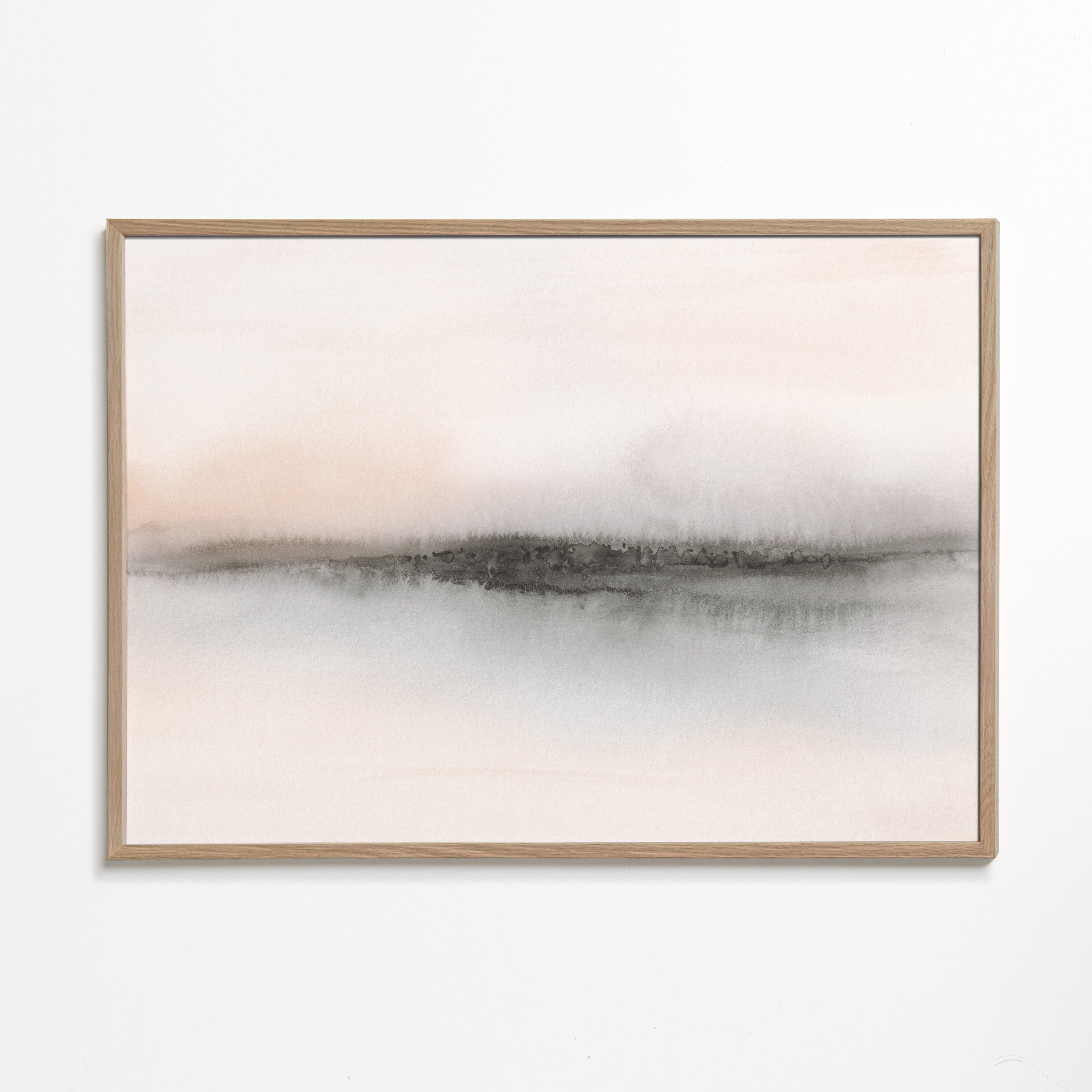 Abstract minimalist landscape in soft tones