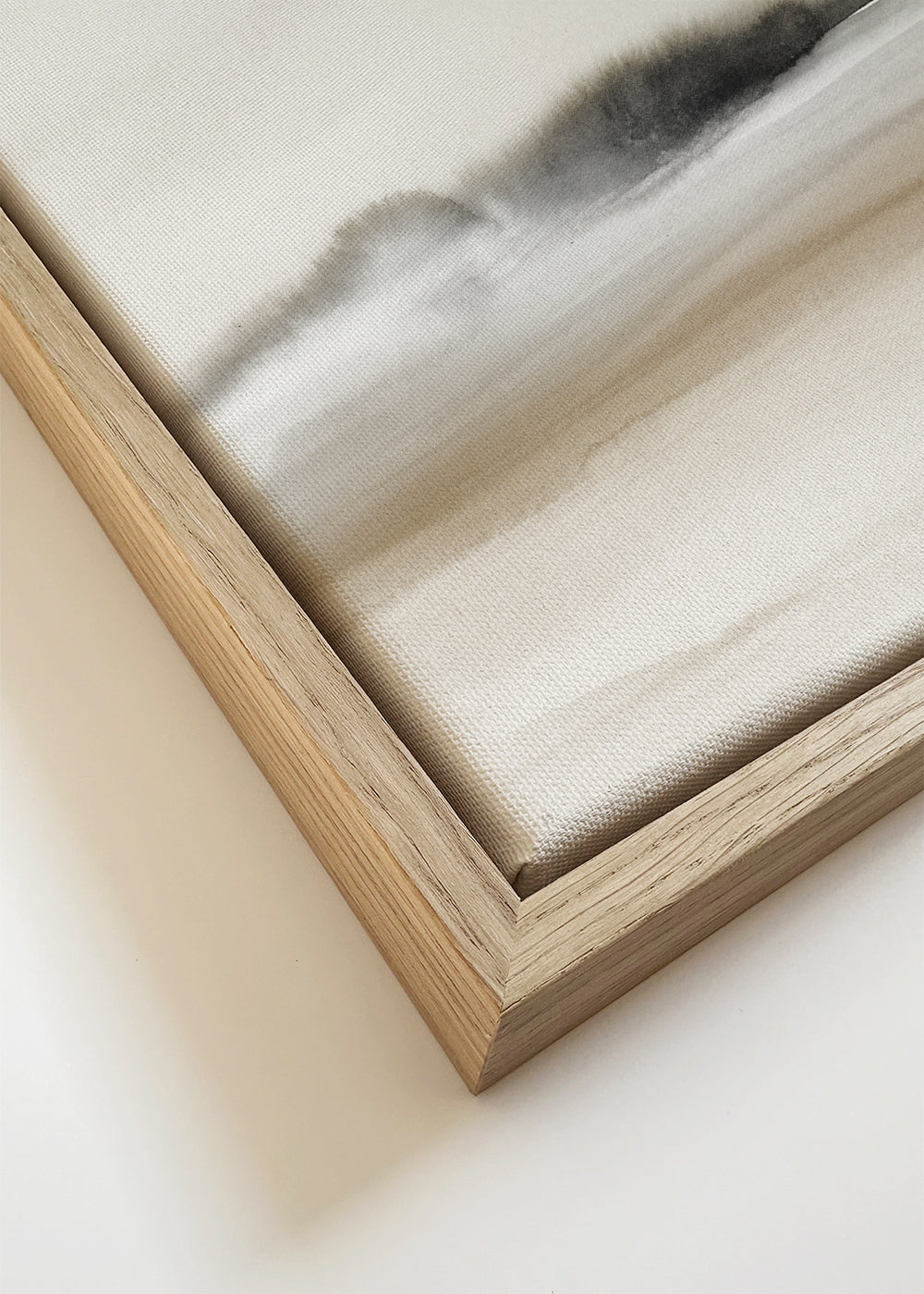 Hazy horizon in sepia and black watercolor