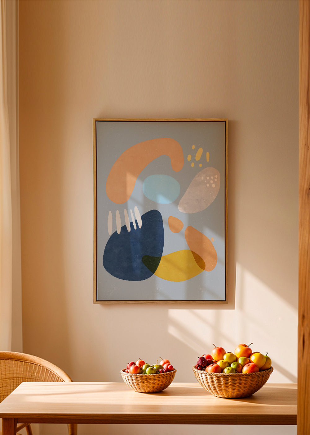 Bold Organic Shapes Blue Gold 2