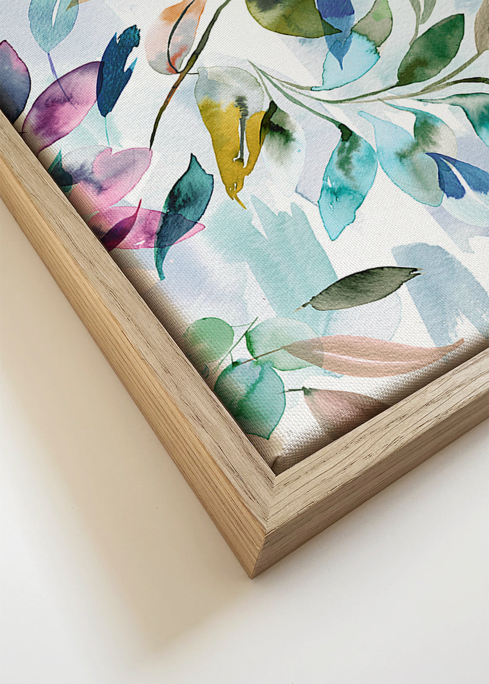 Watercolor Leaves Colorful