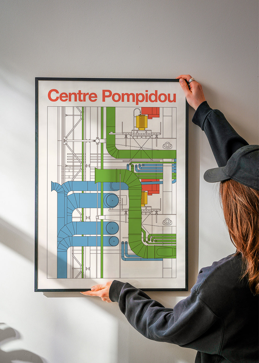 City art Centre Pompidou, architectural diagram