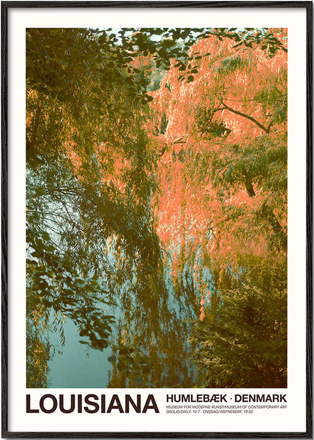Landscape art: lake with soft reflections