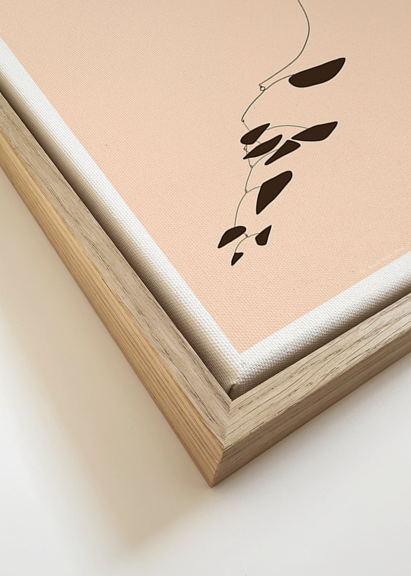 Botanical print Calder mobile of black leaves