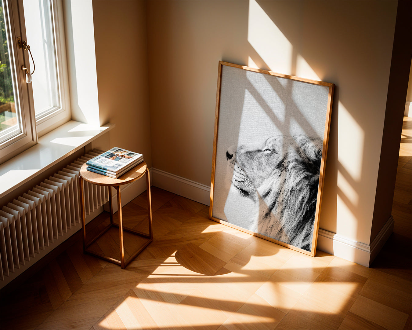 Lion Portrait - Black & White