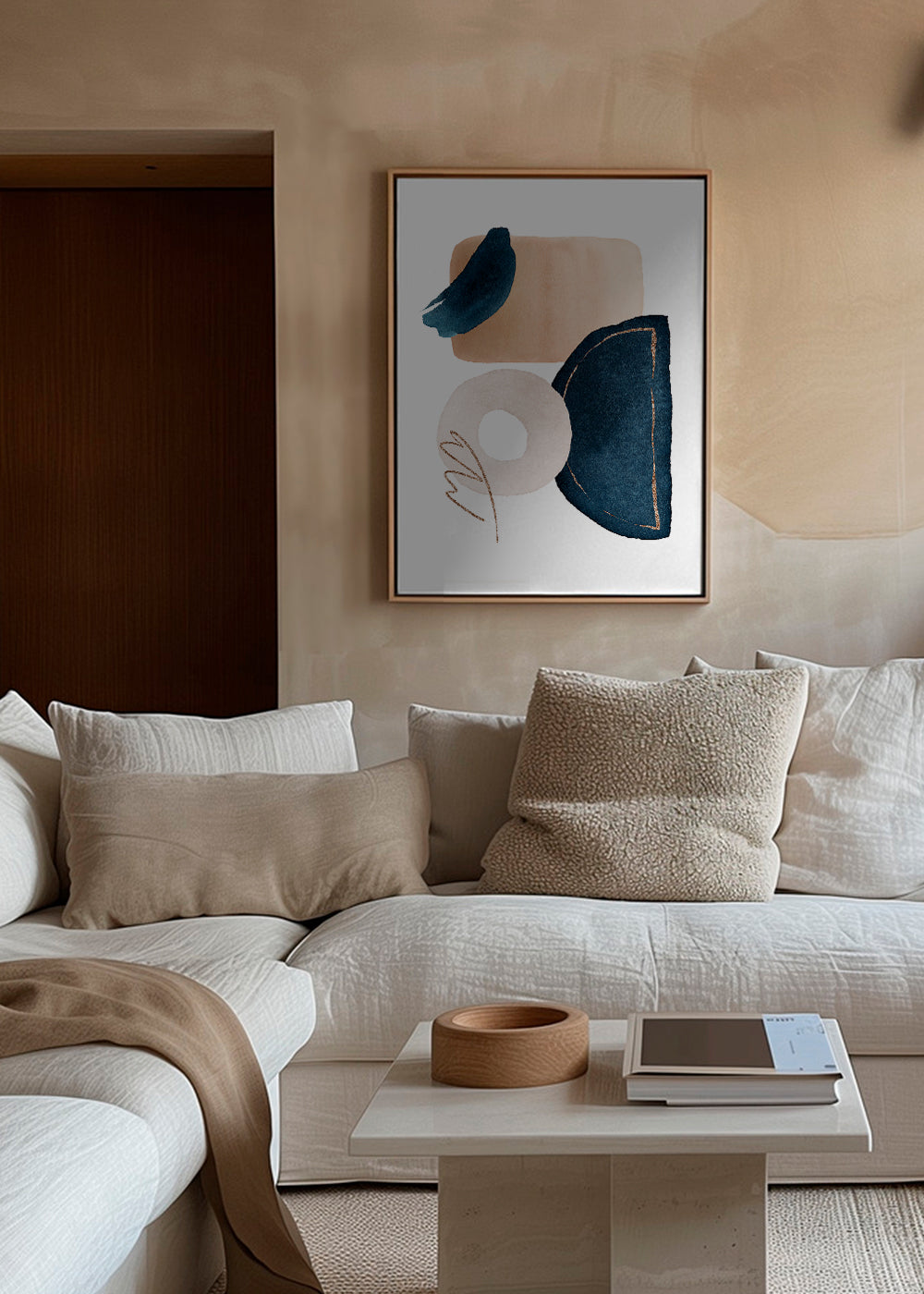 Watercolor Shapes in Navy 2