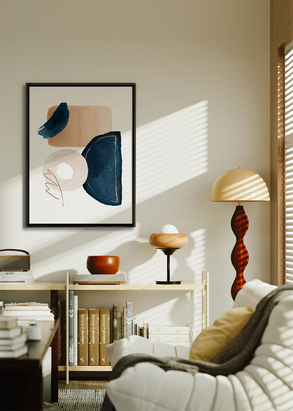 Watercolor Shapes in Navy 2