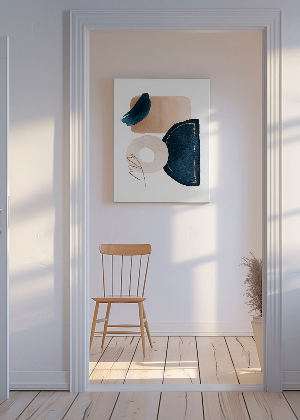 Watercolor Shapes in Navy 2