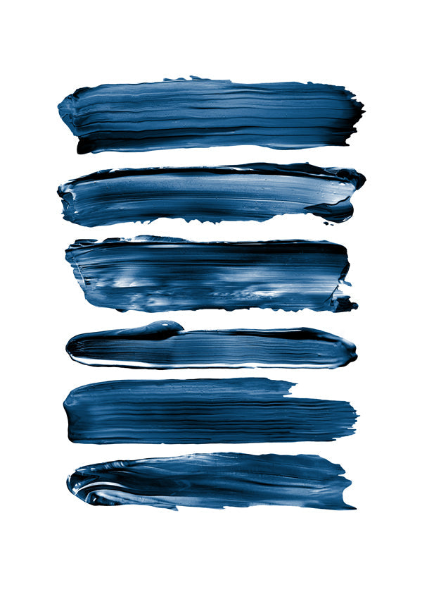 Brush Strokes in Blue