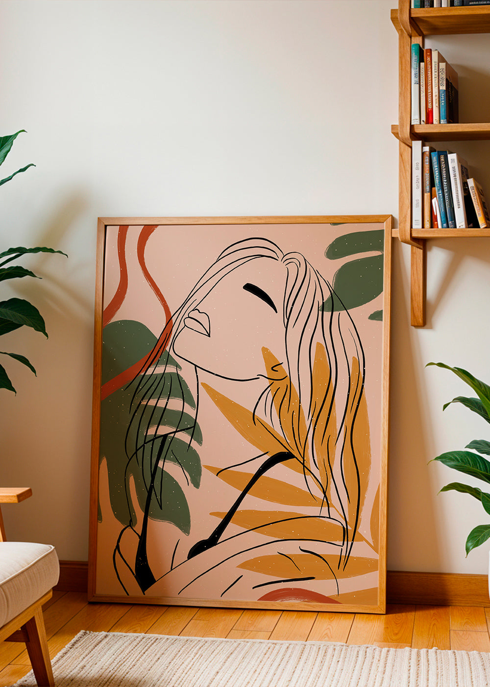 Jungle Femme Line Art