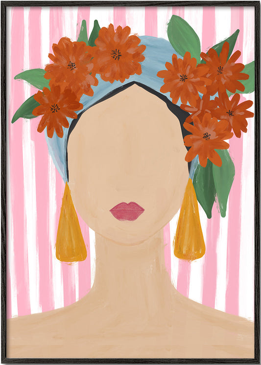 Frida Vibes Woman Portrait