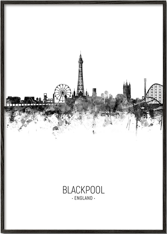 Blackpool Skyline black and white