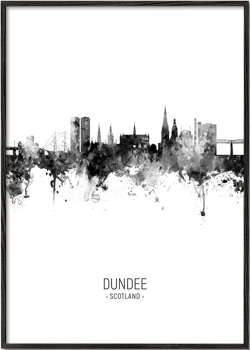 Dundee Skyline black and white