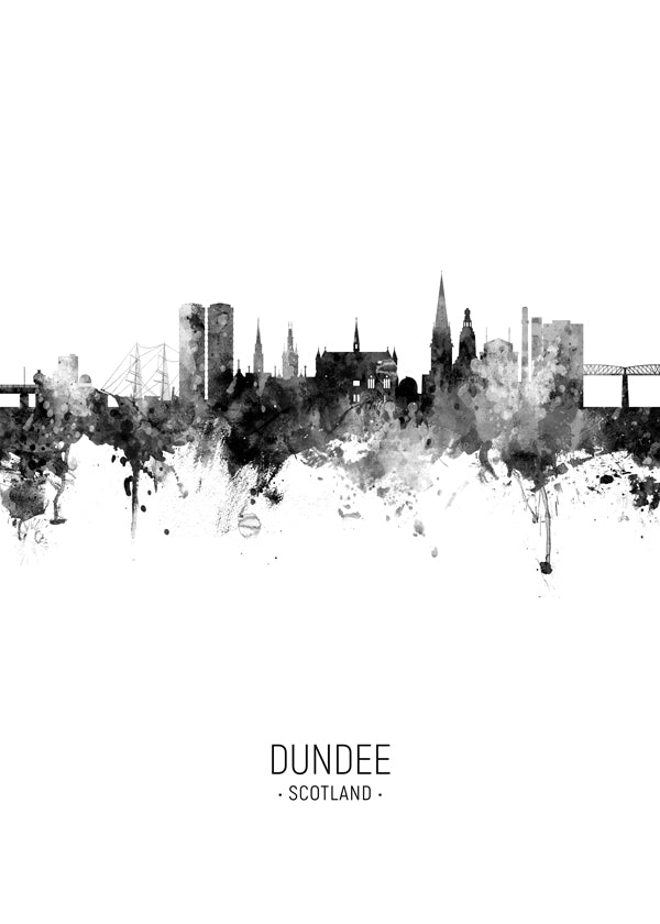 Dundee Skyline black and white