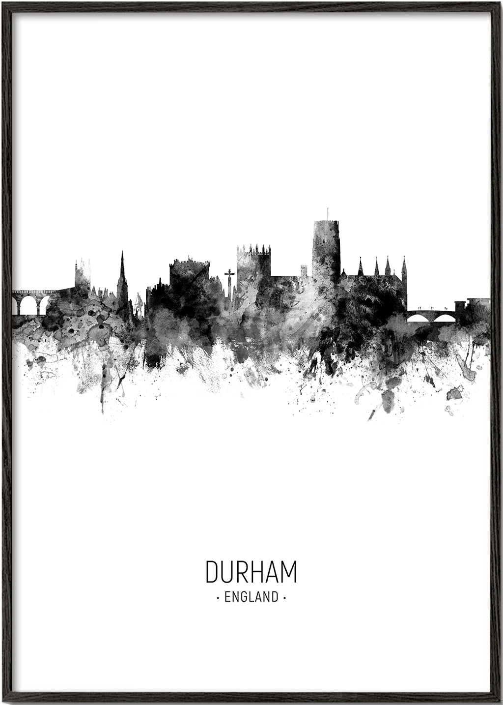 Durham Skyline black and white