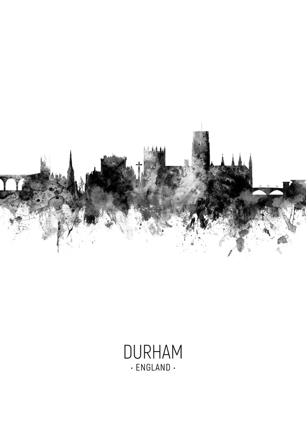 Durham Skyline black and white