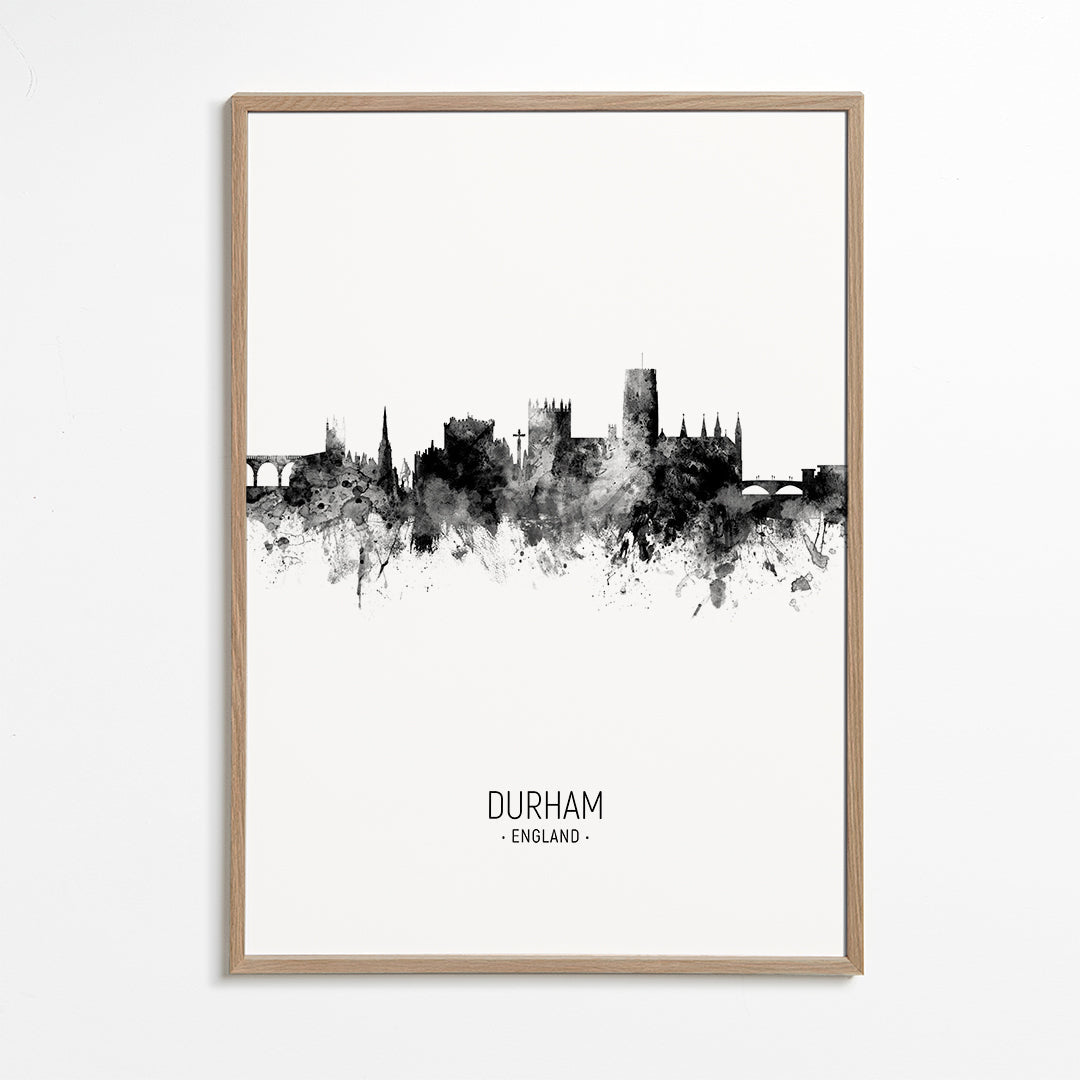 Durham Skyline black and white