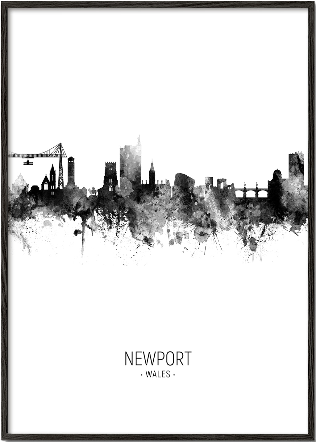 Newport Skyline black and white