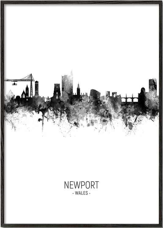 Newport Skyline black and white