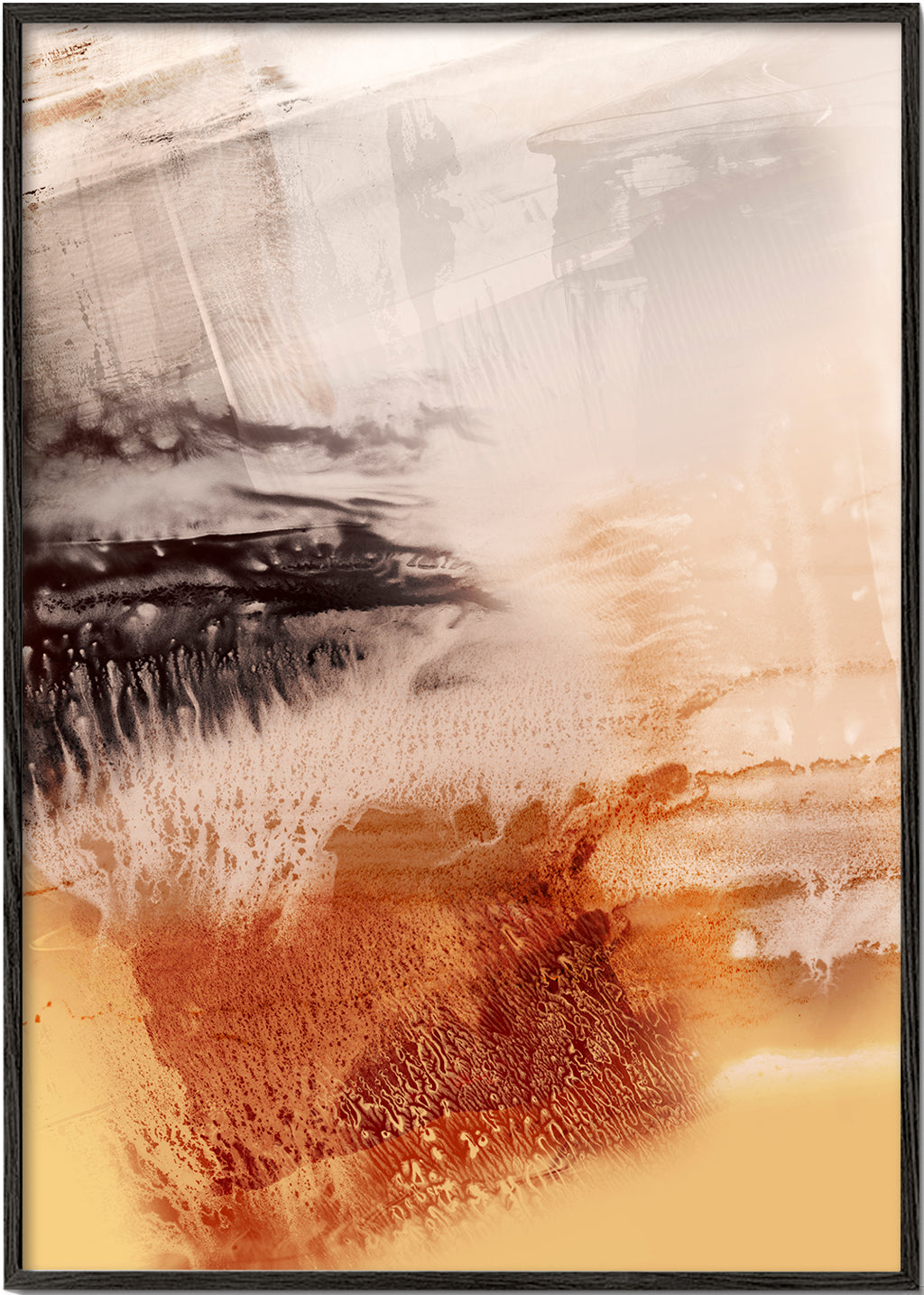 Organic Texture Abstract Yellow & Brown