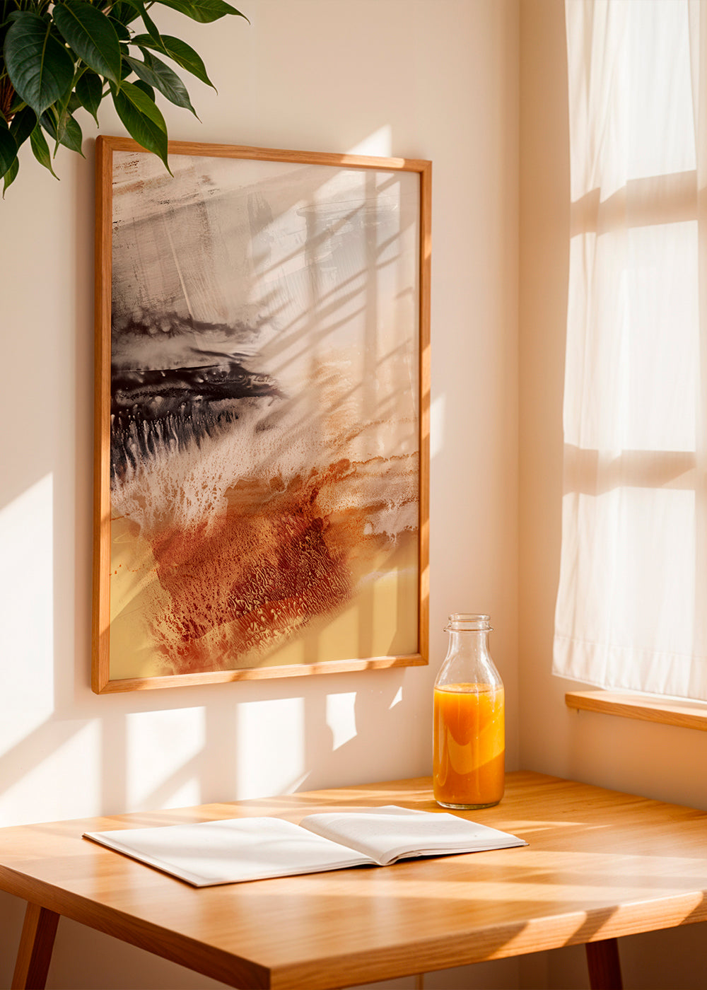 Organic Texture Abstract Yellow & Brown