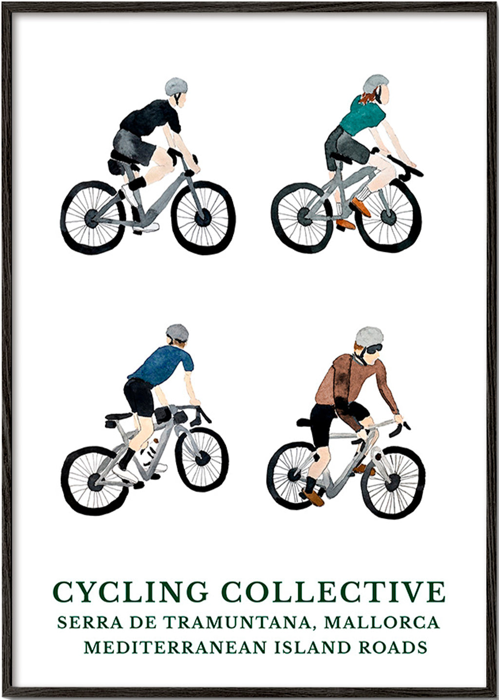 Sports art Mallorca cyclists
