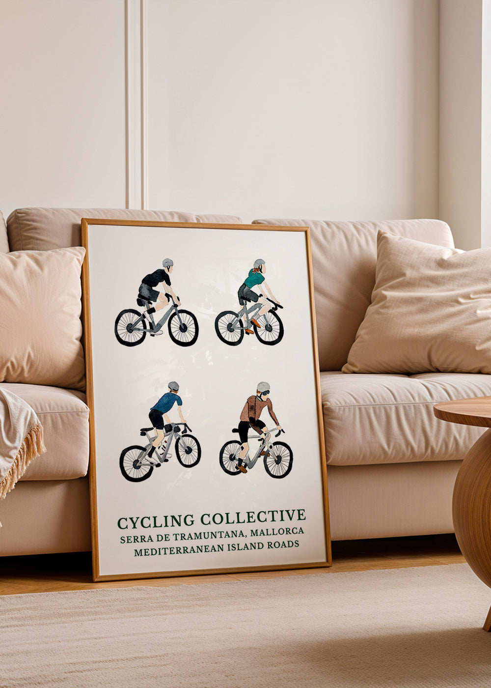 Sports art Mallorca cyclists