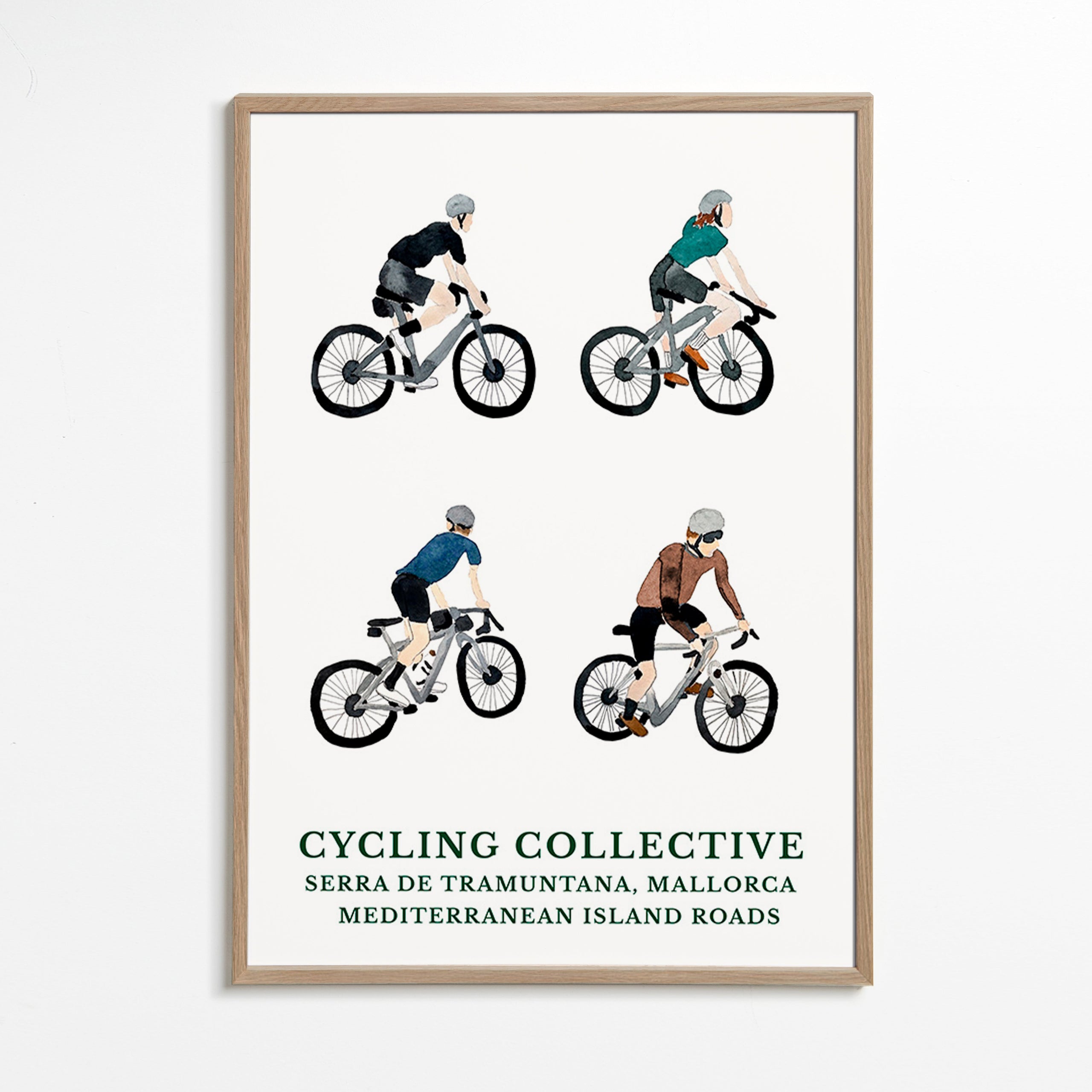 Sports art Mallorca cyclists