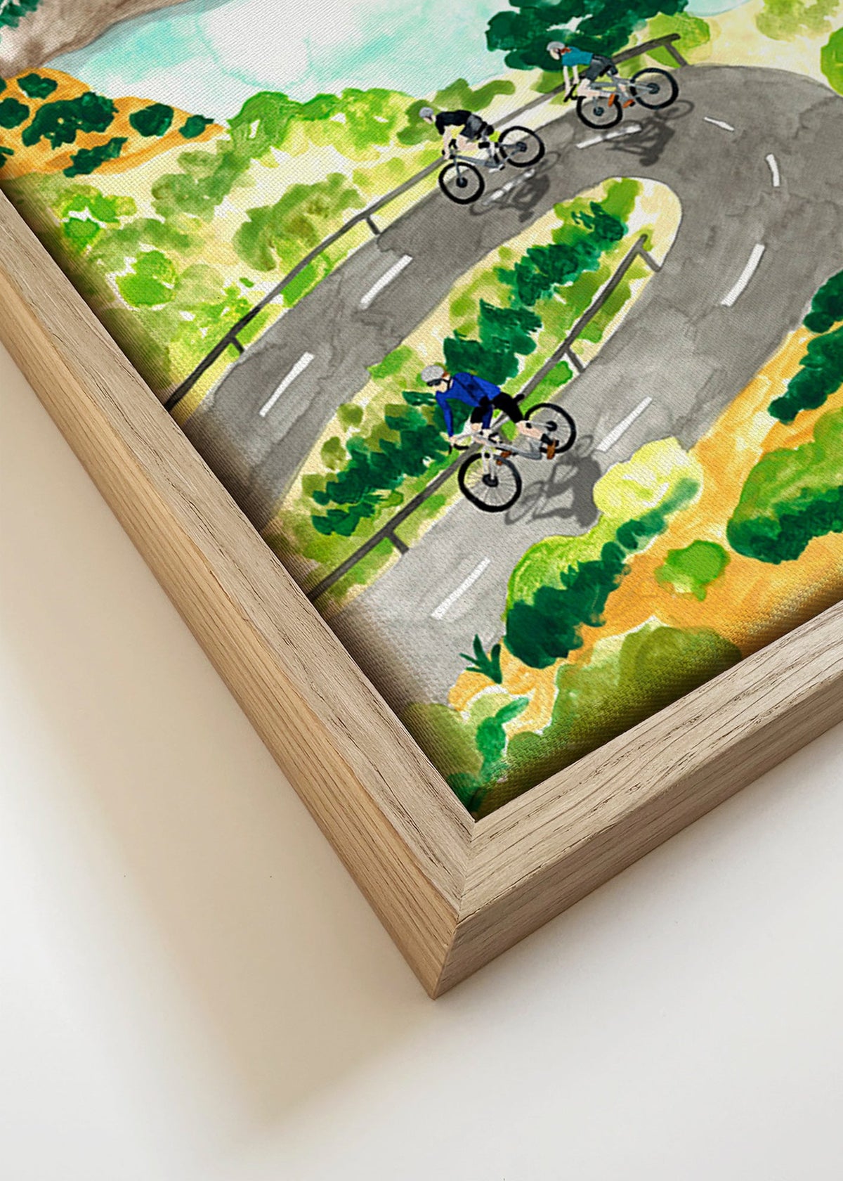 Coastal cycling sports art
