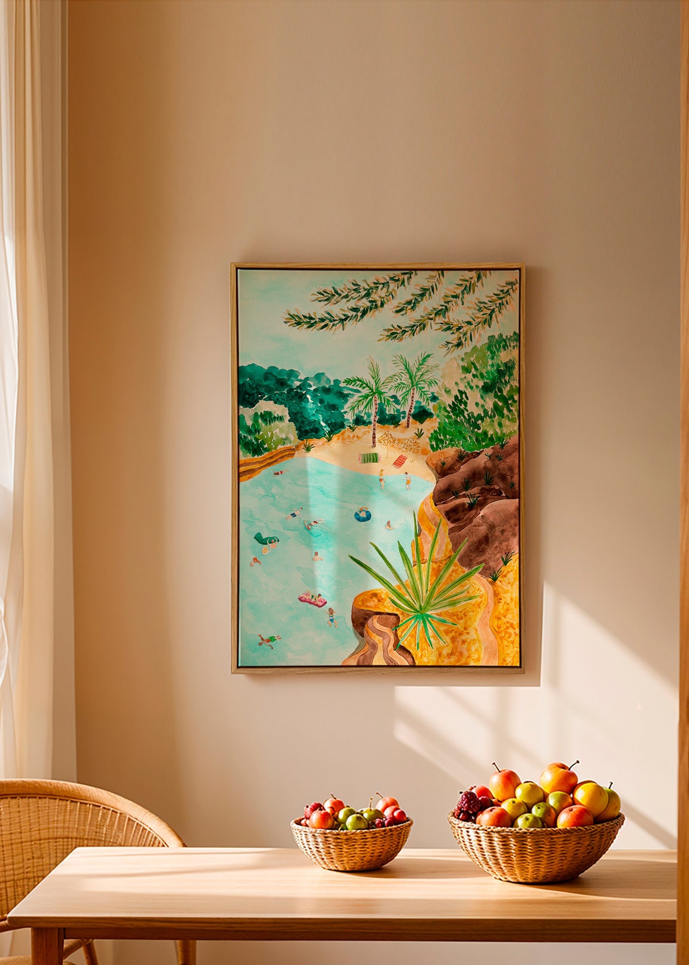 Landscape art Coastal Cove Illustration