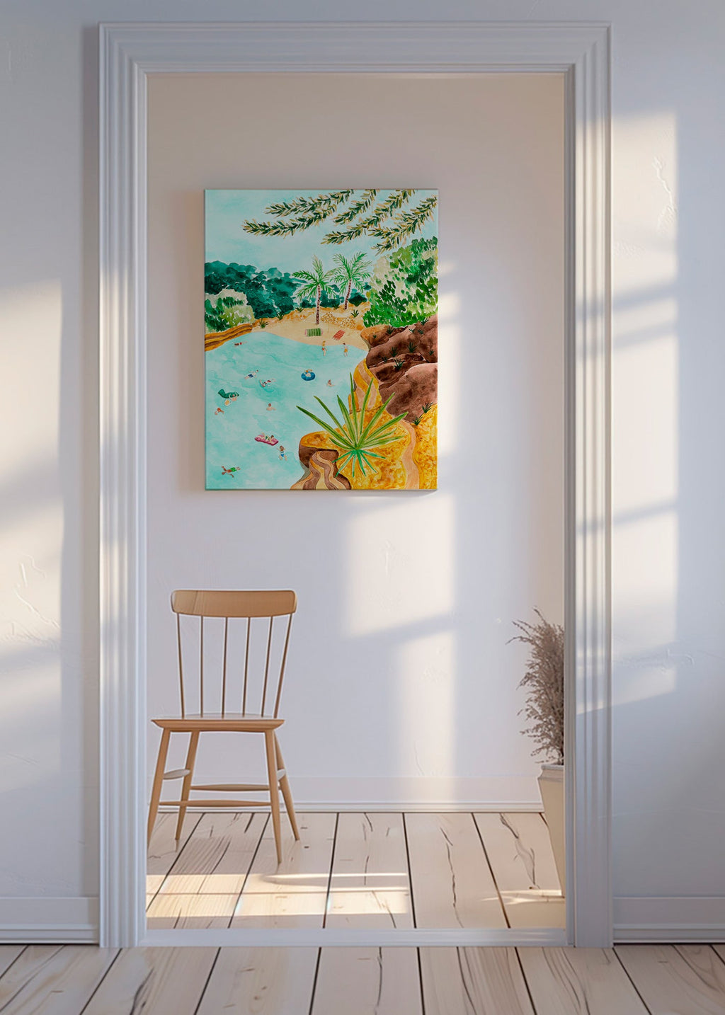 Landscape art Coastal Cove Illustration