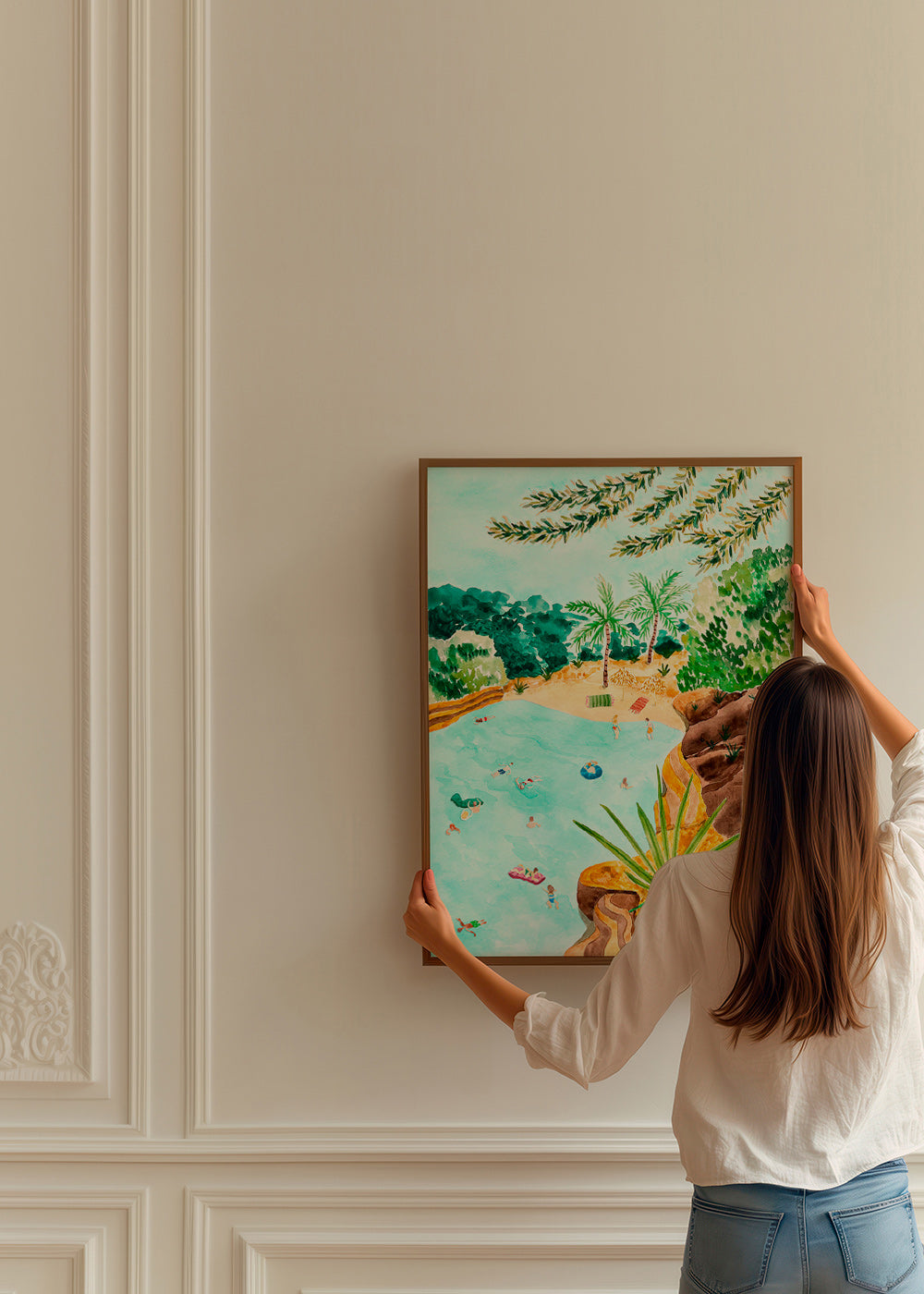 Landscape art Coastal Cove Illustration