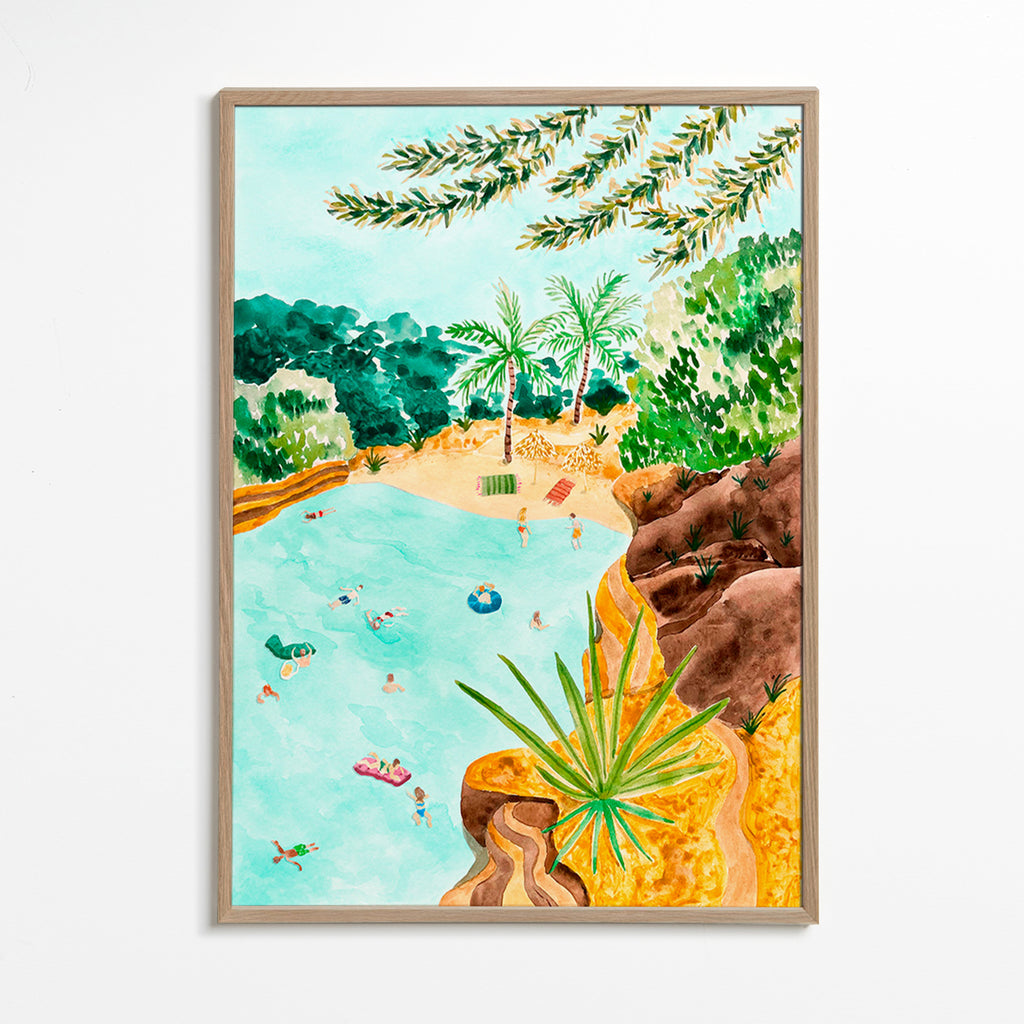 Landscape art Coastal Cove Illustration