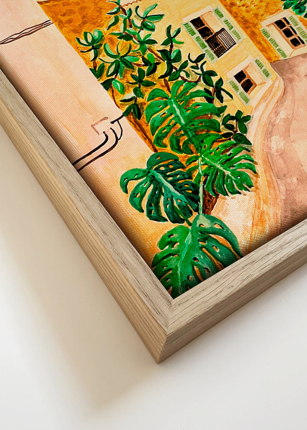 Landscape art: Mediterranean village lane