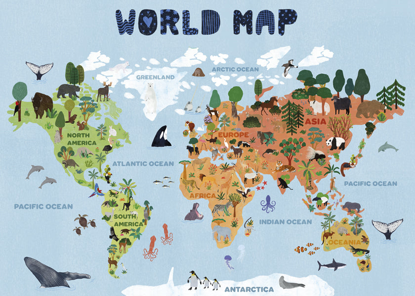 World map for kids - jotadejai