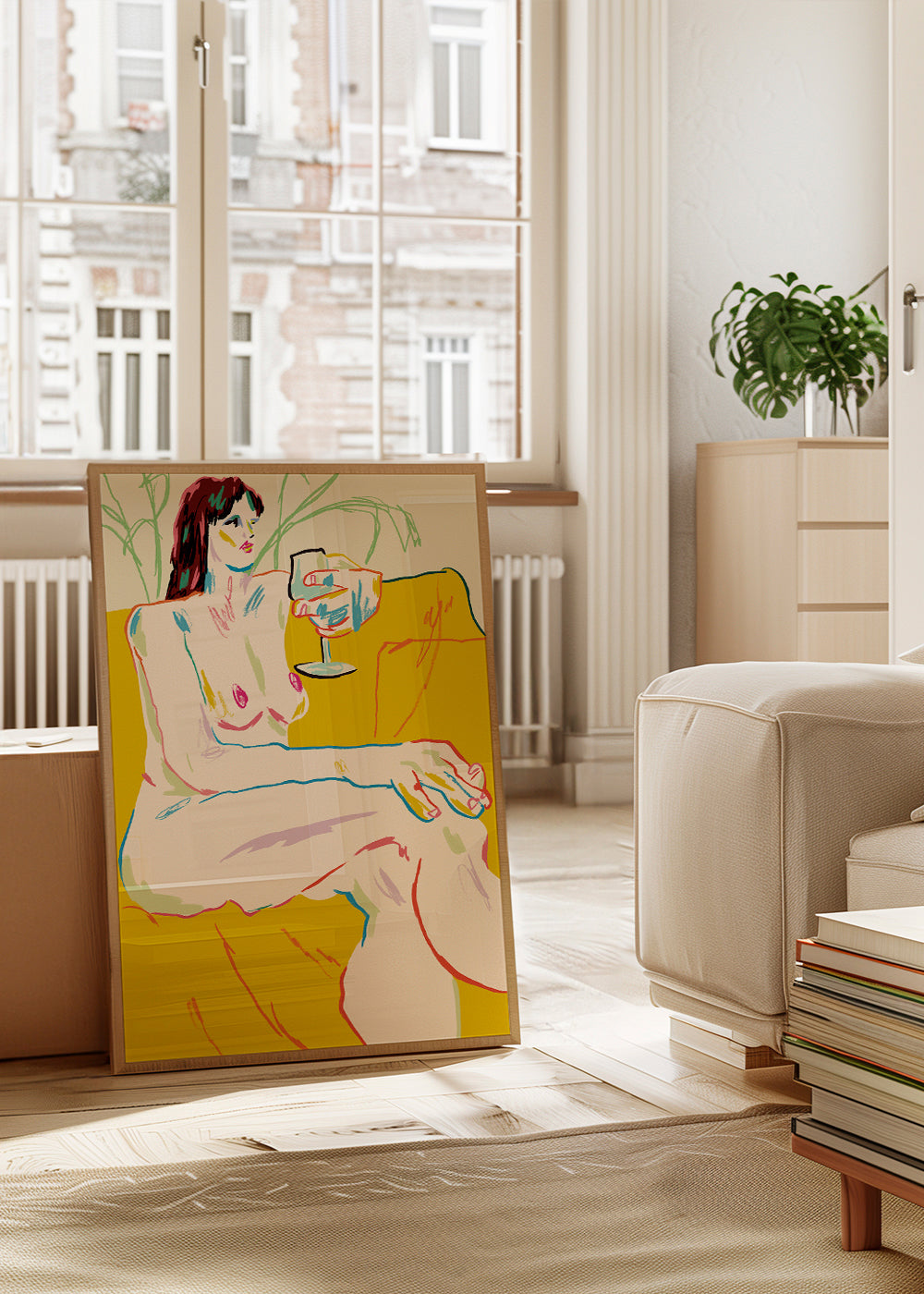 Girl With A Wineglass - Francesco Gulina