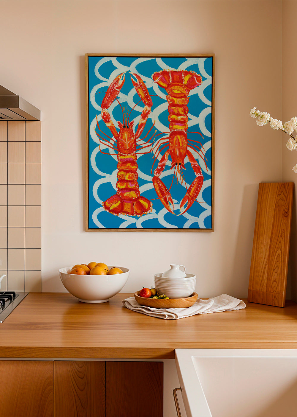 Langoustines On Blue - Alice Straker