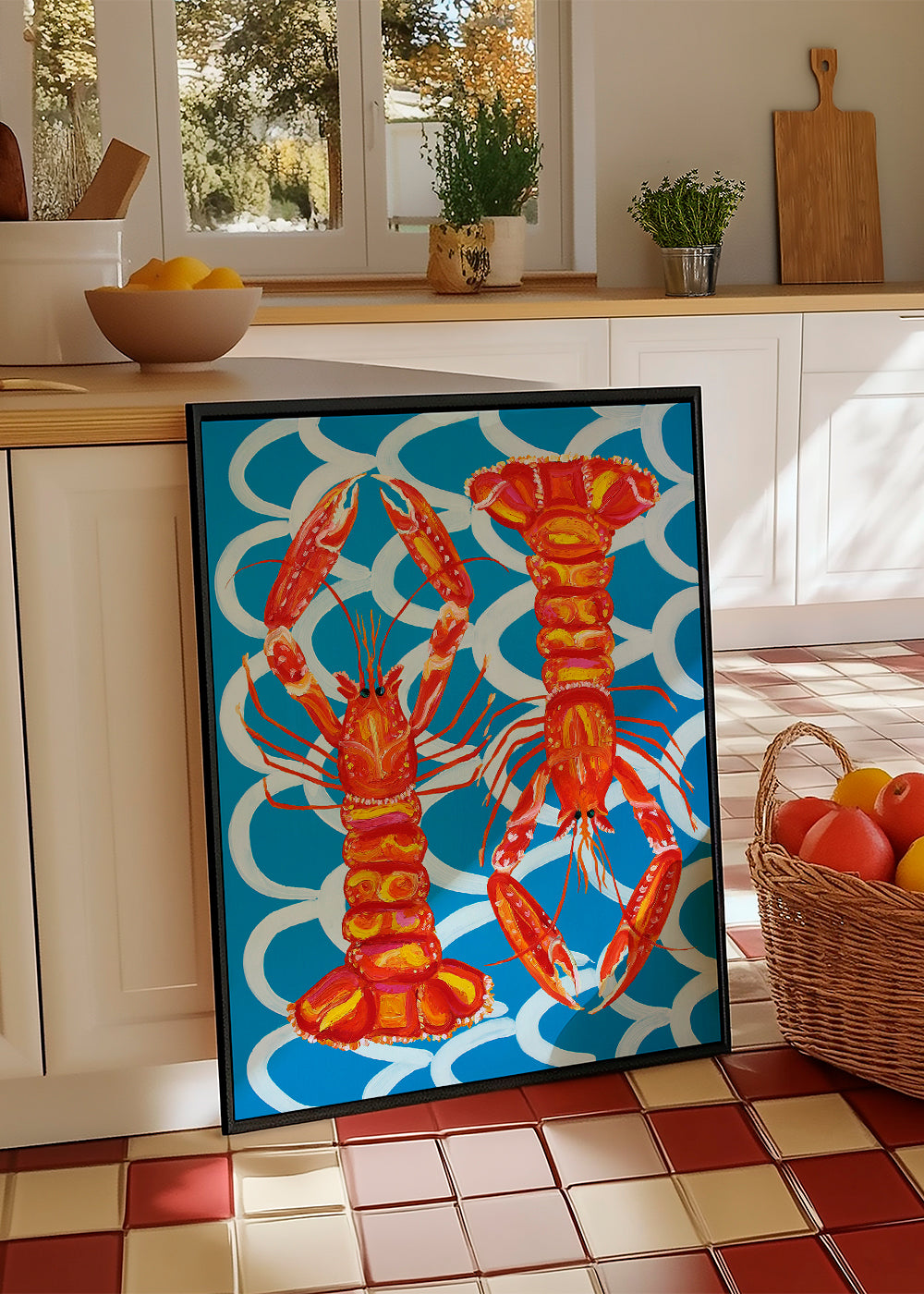Langoustines On Blue - Alice Straker