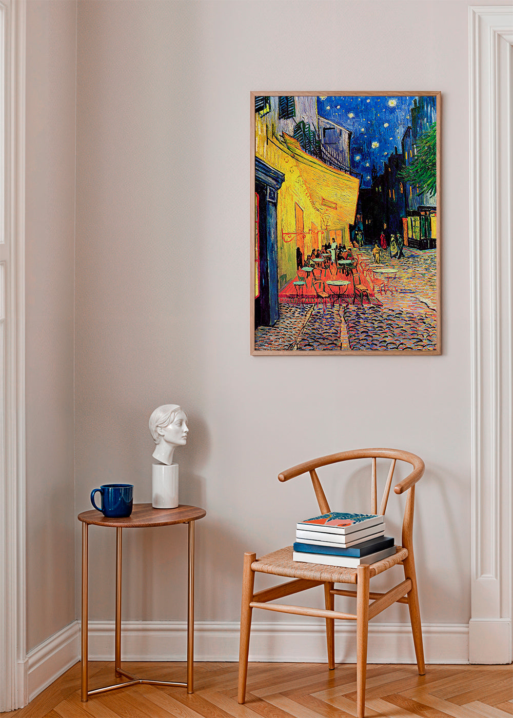 Kitchen art Night café in impressionist style | Wall art, framed