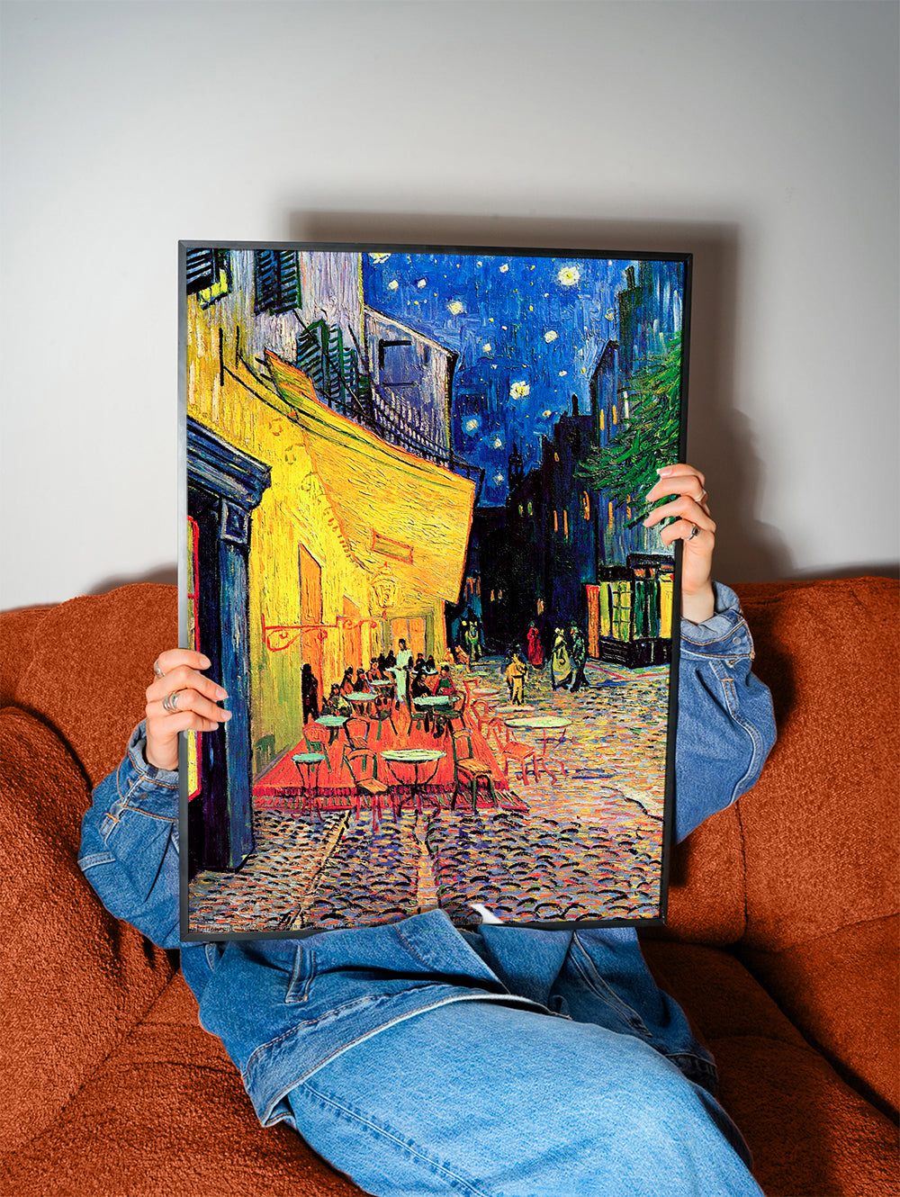 Kitchen art Night café in impressionist style | Wall art, framed