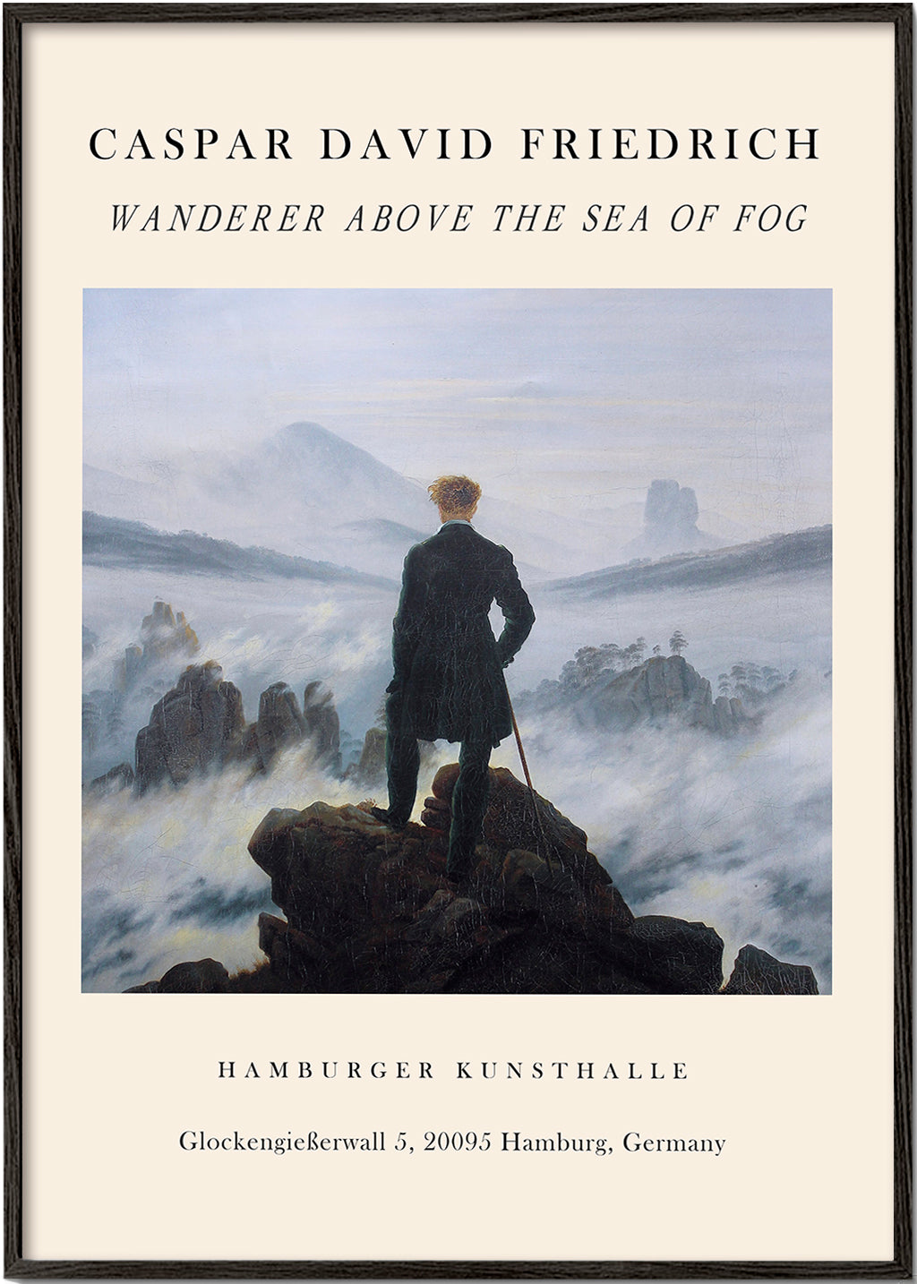 Wanderer Above the Sea of Fog Exhibition - Caspar David Friedrich