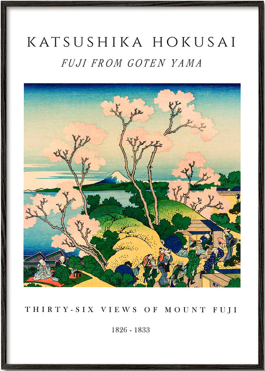 Fuji from Goten Yama Exhibition White - Katsushika Hokusai