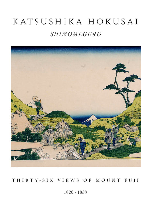 Shimomeguro Exhibition White - Katsushika Hokusai