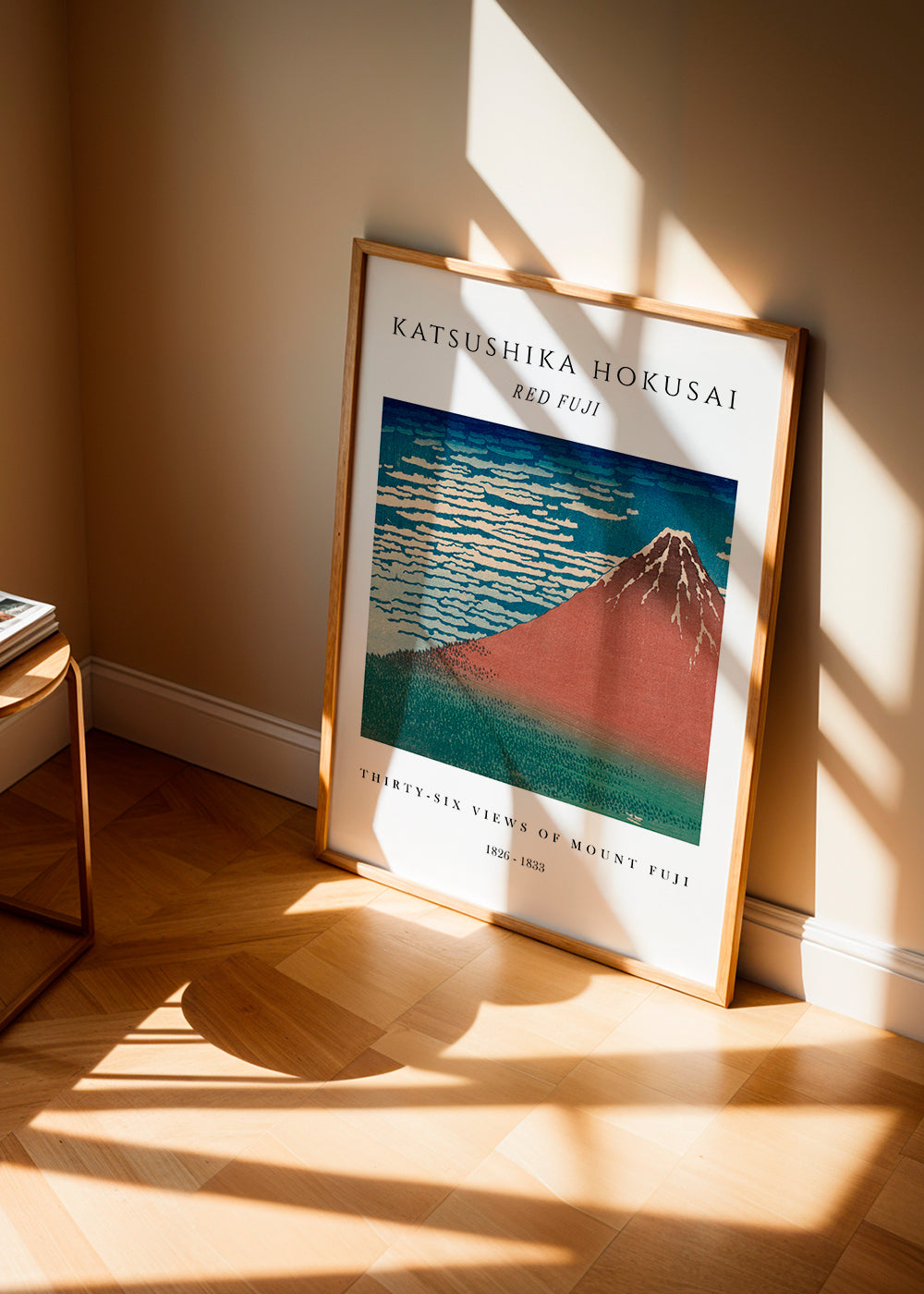 Red Fuji Exhibition White - Katsushika Hokusai