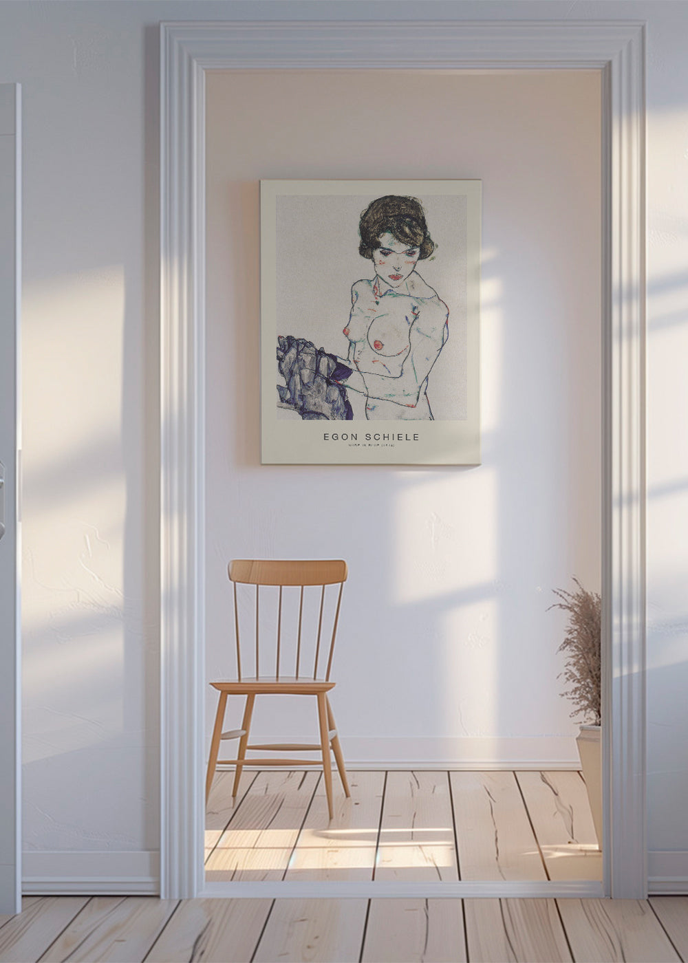 Nude in Blue (1914) - Egon Schiele