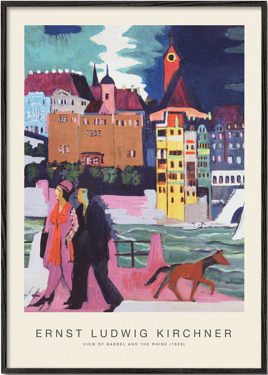 View of Basel & The Rhine (Special Edition)- Ernst Ludwig Kirchner