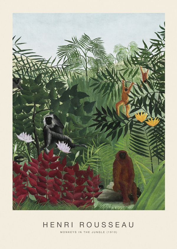 Monkeys in the Jungle (Special Edition) - Henri Rousseau